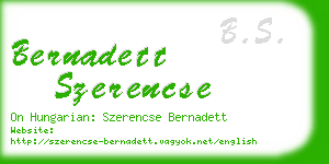 bernadett szerencse business card